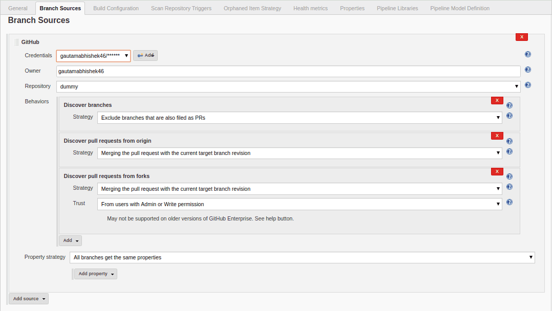 branch source configuration